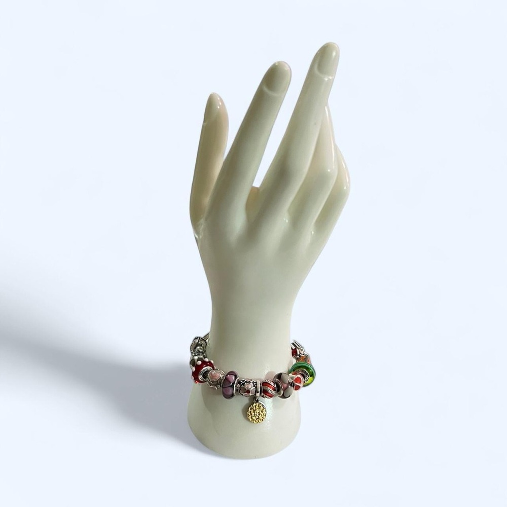 Pandora Silver and Murano glass Purple charm - Picture 7 of 7